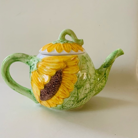 Vintage 1991 Seymour Mann Sunflower Teapot Hand Painted - Picture 13 of 13